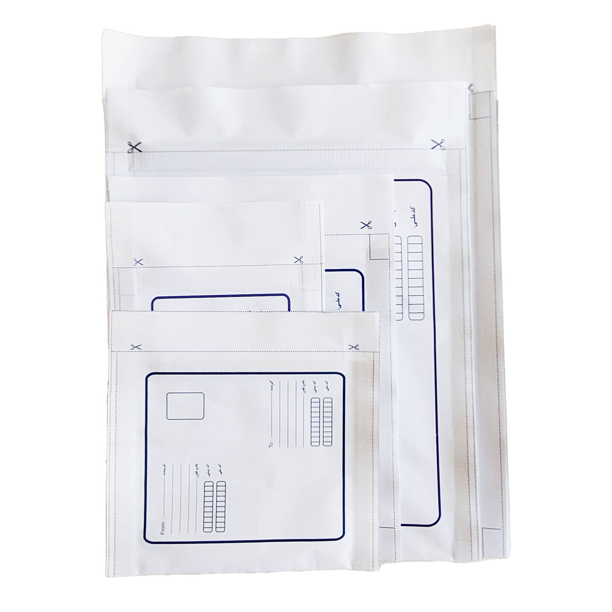 انواع سایز پاکت پستی حباب دار