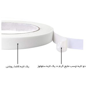 چسب دوطرفه سلولوزی عرض 1 سانتی متر