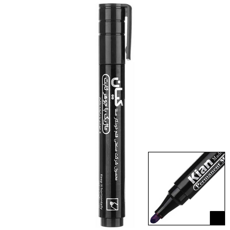 ماژیک کیان جوهر ثابت مشکی مدل نوک گرد